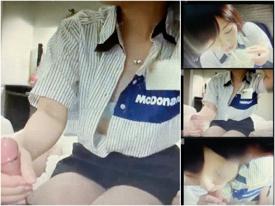 Webcam Live マックの制服でフェラ口内射精