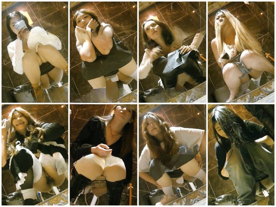 Girls on the Toilet オンライン限定プレ​ミア公開：【パノラマ バー トイレショット】黒ストッキングとハイヒールを履いた様々な…