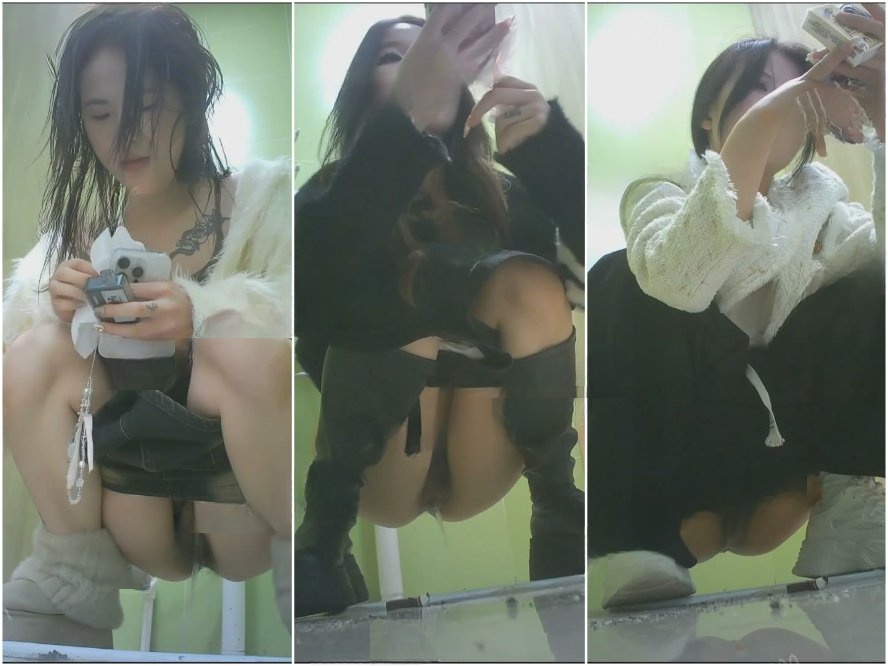 Girls on the Toilet 新たに流出した高画質トイレ映像❤️ KTVやバーの女性用トイレのパノラマ映像。トイレに隠れてビデオを見て…