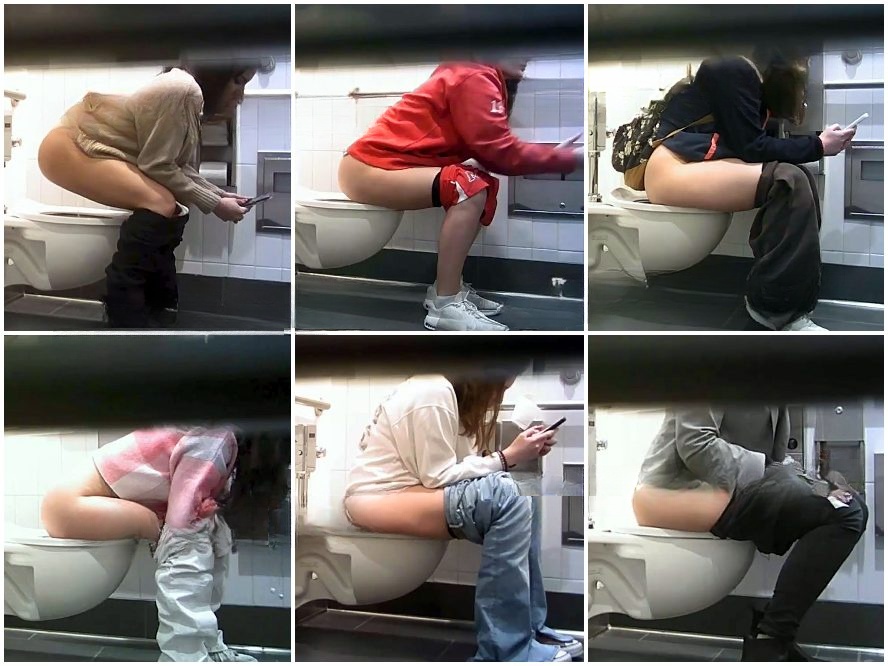 Public Restroom Hot Girls On Student Toilet 7-10