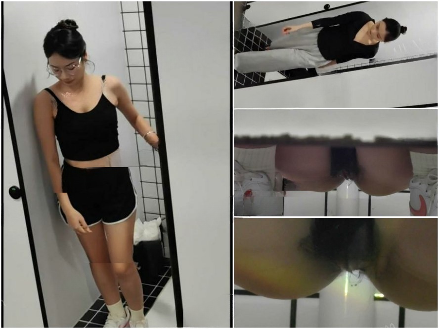 Peeping トイレ盗撮のプロによる手持ち隠し撮り❤️ オフィスビルの女子トイレでのありのままの映像：数人の美女が用を足す様子や、ナイキのサン…