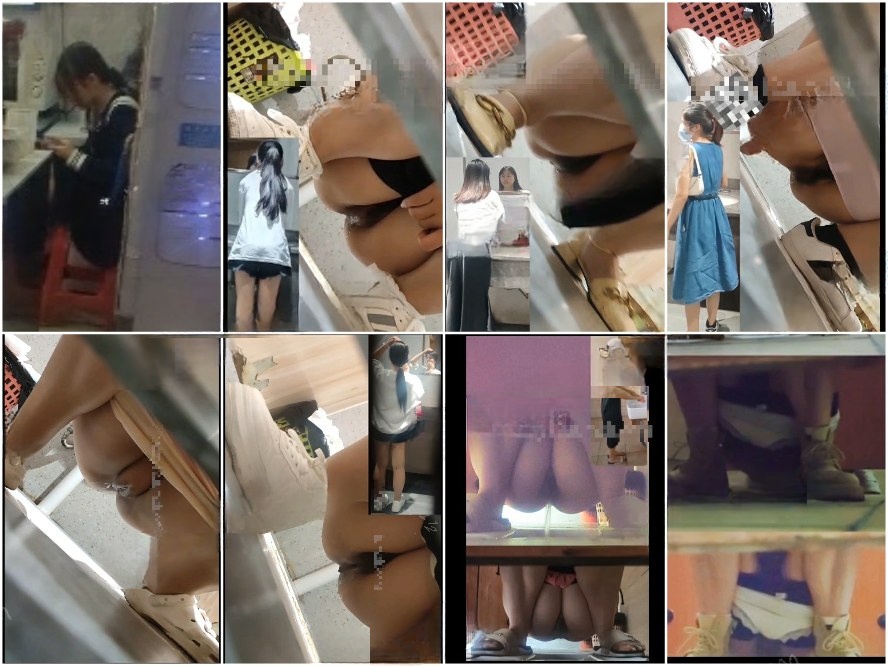 Hidden Camera [極上トイレショット] プライム・アクセス❤️ 女子クラスメのタイトなマンコのドアップ；教師らしき人物も同じフレーム…