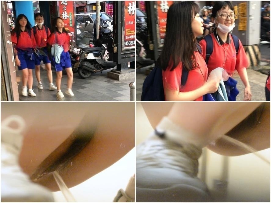 Hidden Camera [バスルーム作品] TWTP [老米シリーズ] 制服を着た3人の美しい女子高生、赤は本当にお祭り気分です 4V