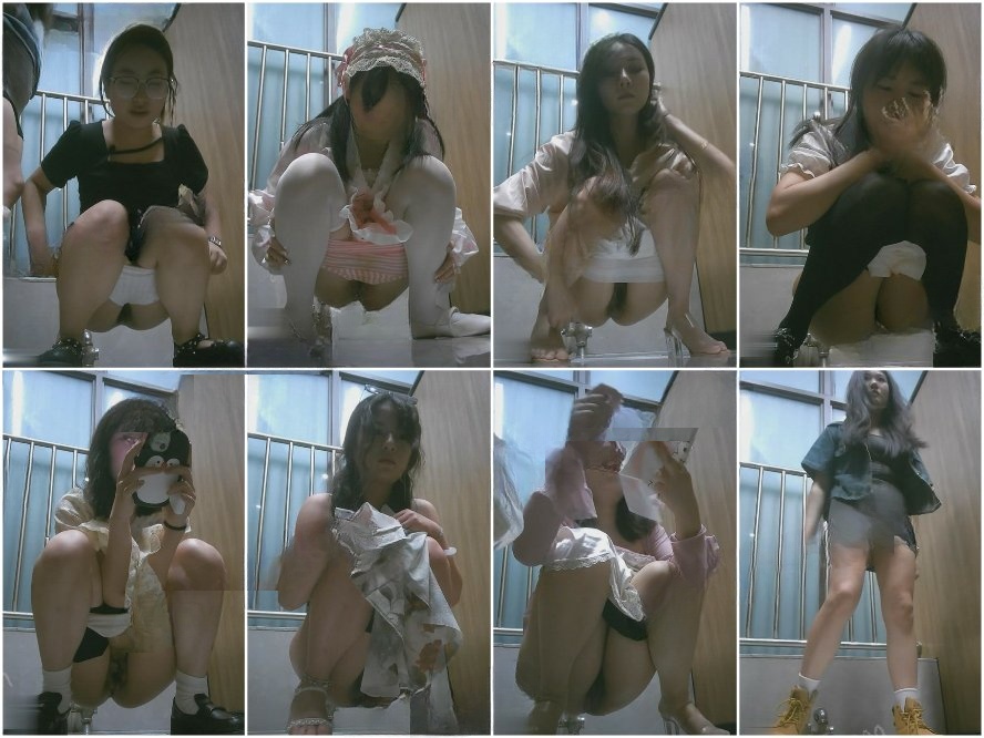 Hidden Camera 新シリーズ❤️高級オフィスビルのトイレに潜入し、女神たちが用を足す姿をパノラマ撮影。クリスタルなハイヒールを履いた美…