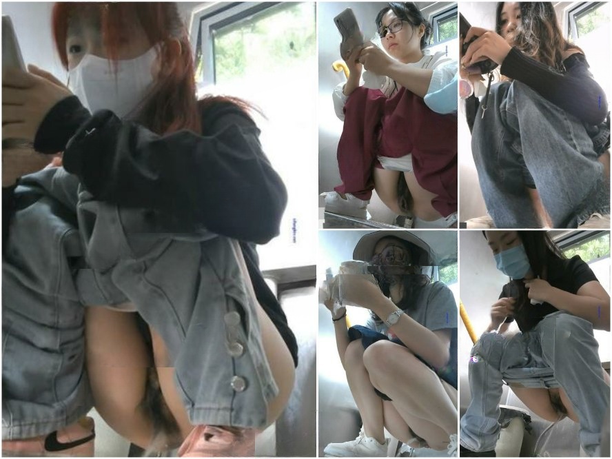 Peeping 最新作：大学街近くの女子トイレ ❤️ 若く美しい女子大生の全身・顔出し映像（パート2）