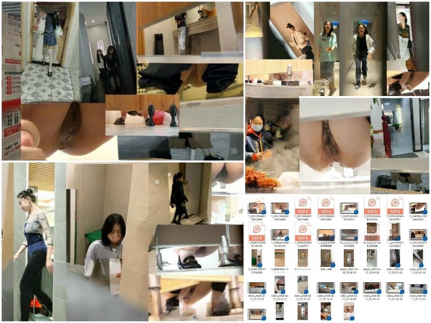 Public Restroom ❤️バーベキューレストランのトイレにいる美しい女性たちの高画質写真
