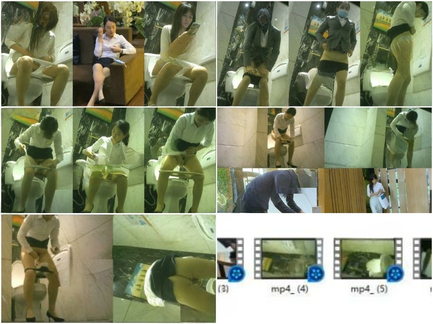 Peeping 【極上・トイレ盗撮】高級ブランドモール内の女性用トイレにて、制服姿の清楚で上品な美女を撮影❤️ストッキング＆ハイヒール姿で、マン…