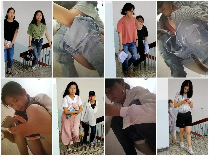 Spy Today 大学街のフルHDパノラマビュー。数人の美しい若い女性が写っている